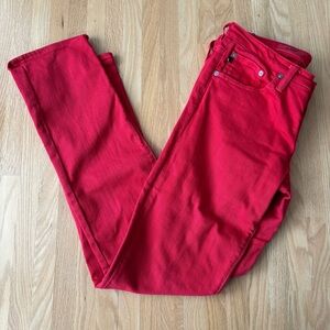 AG Adriano Goldschmied Bright Red Jeans